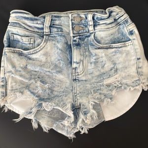 Kancan signature high rise jean shorts, size 12,